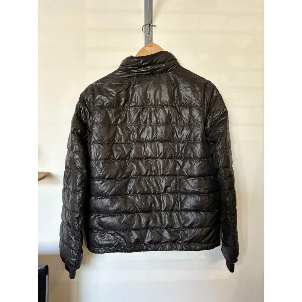 J Crew Black Down Filled Lightweight Mock Neck Puffer Jacket Size Small